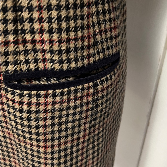 Vintage Norton McNaughton Houndstooth Women's Blazer with Velvet Collar Size 12 - Picture 5 of 16